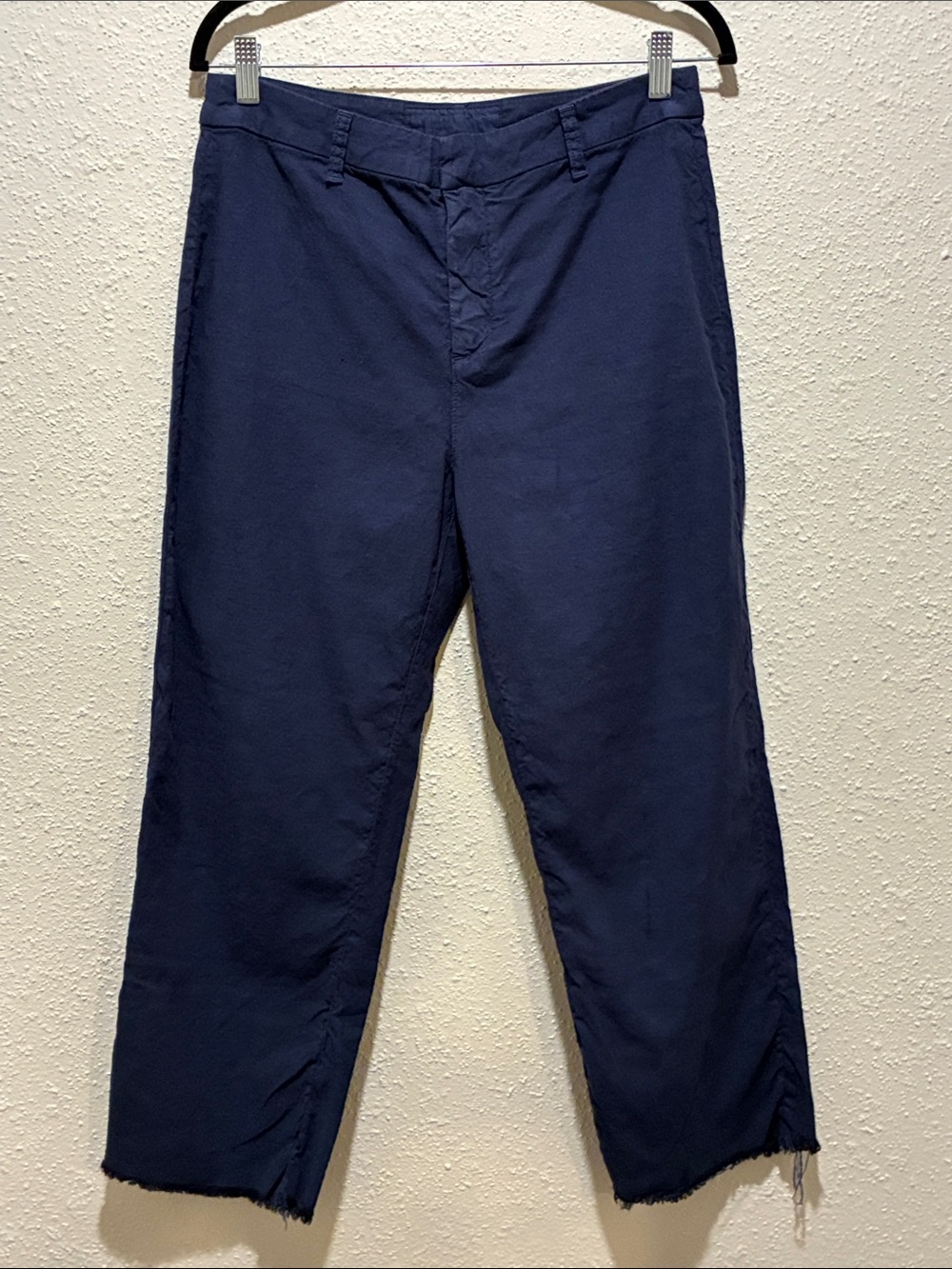 Frank & Eileen Navy Cropped Straight-Leg Pants